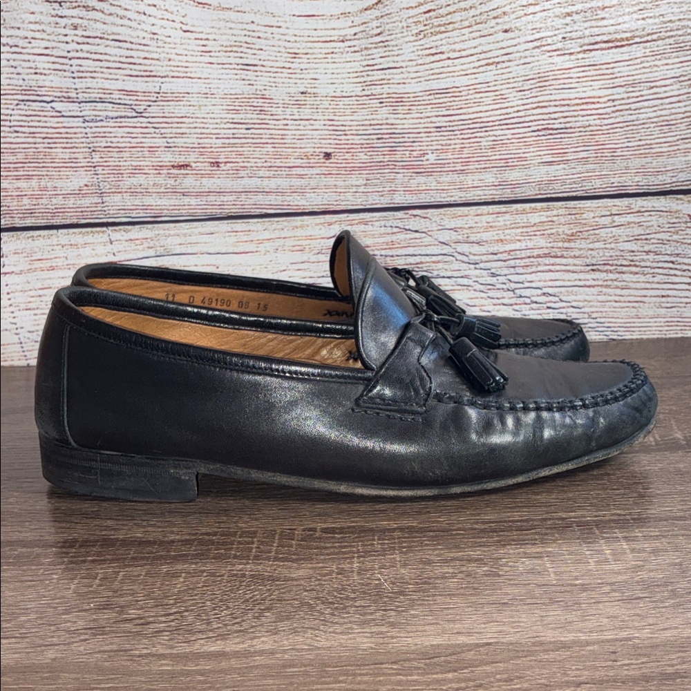 Allen Edmonds Urbino Tassel Loafers Black Leather Mens Size 11 D Made In Italy